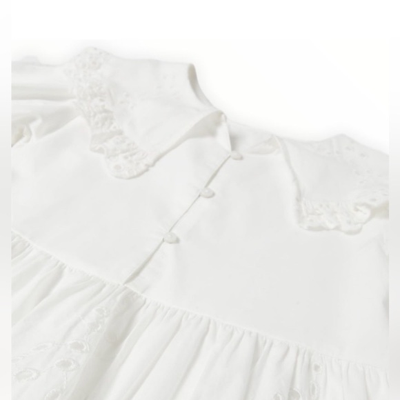 New!Zara Kids Embroidered Poplin Dress - Picture 3 of 12